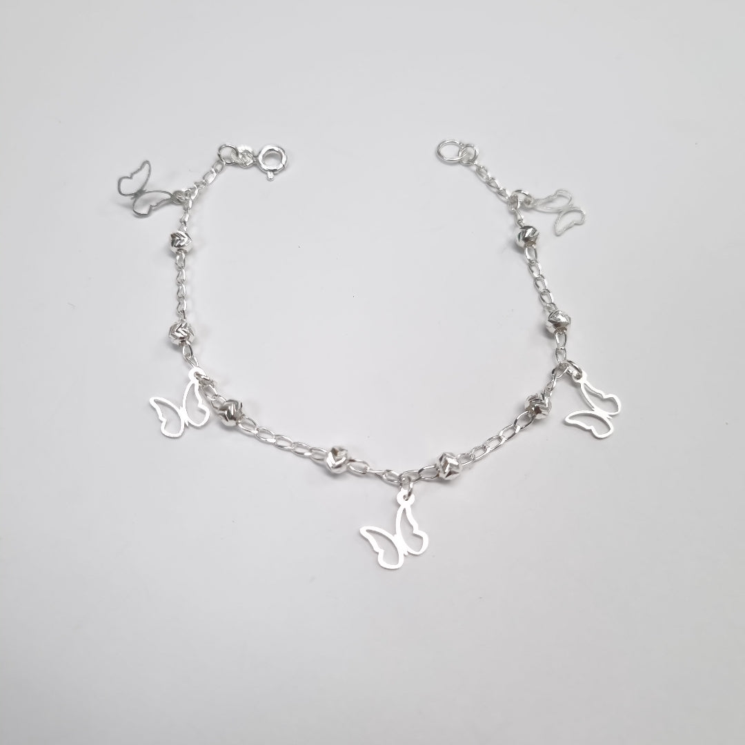 PULSERA TEJIDO ESPECIAL PLATA .925 18 CM 2.8 GR (NUEVO)