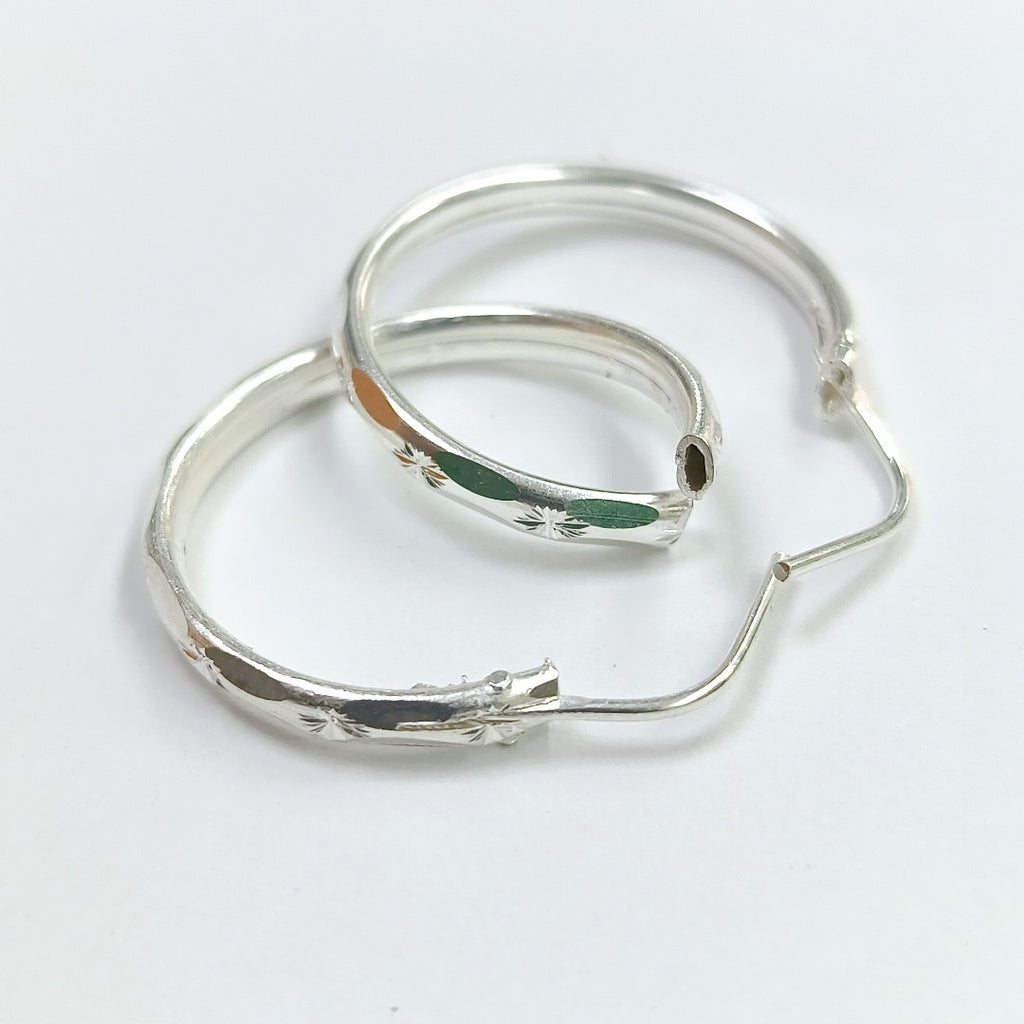 PAR ARRACADAS FACETADA PLATA .925 2.1 GR (NUEVO)