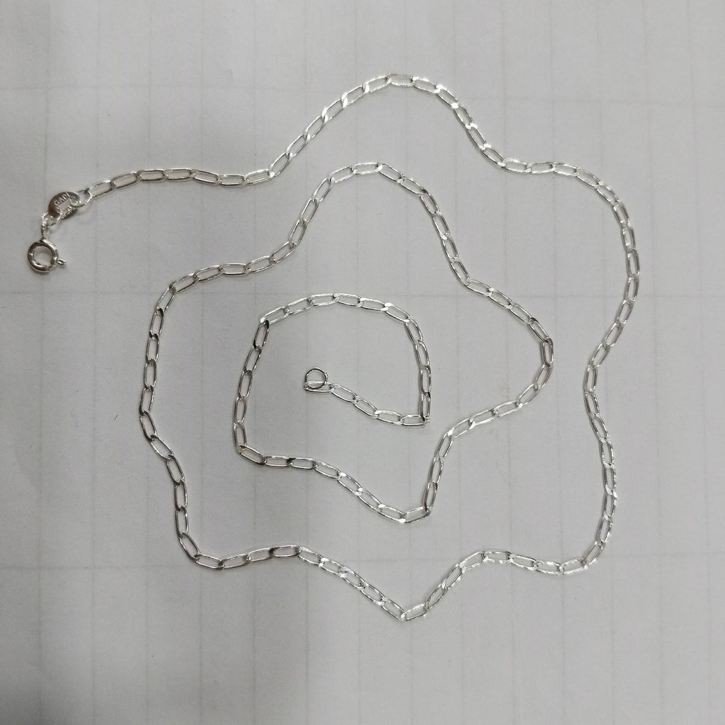 CADENA TEJIDO ESLABONES PLATA .925 55 CM 2.8 GR (NUEVO)