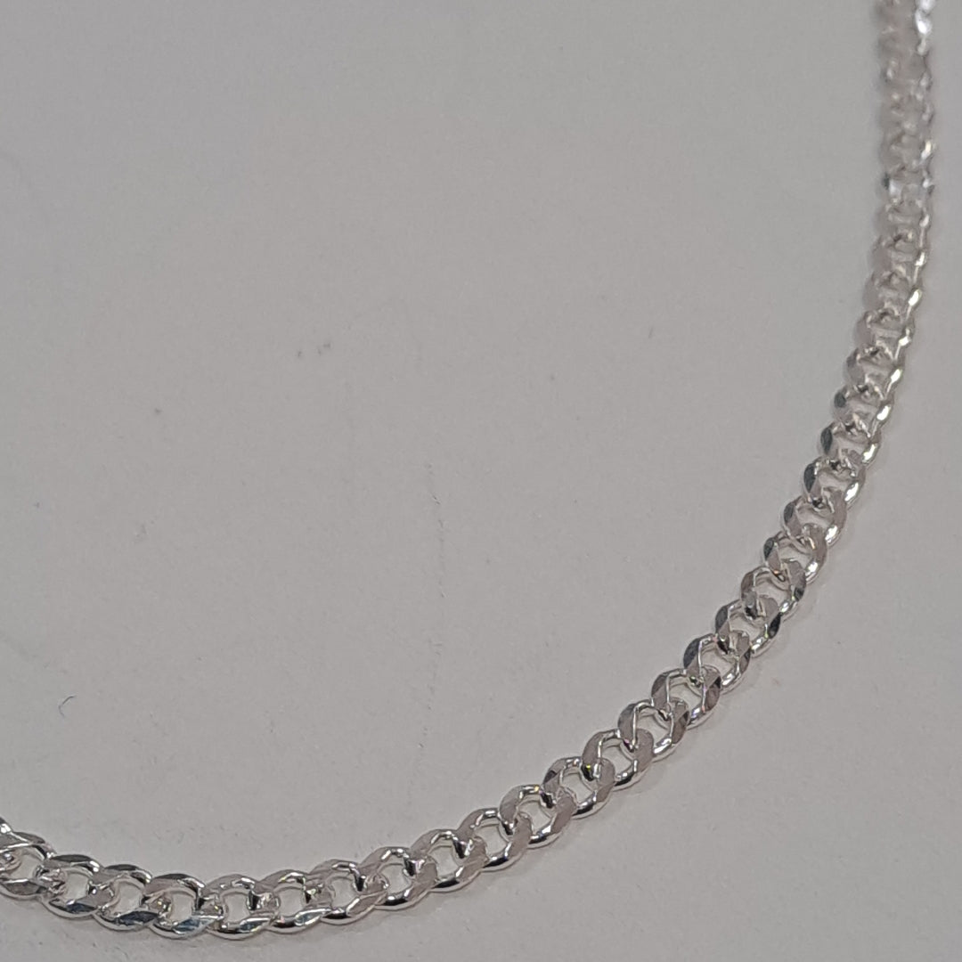 CADENA TEJIDO BARBADO PLATA .925 60 CM 5.6 GR (NUEVO)
