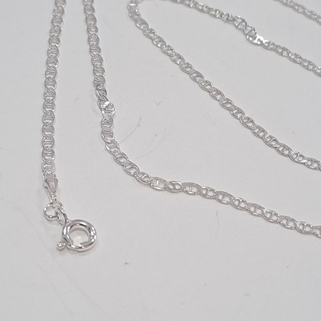 CADENA TEJIDO GUCHI PLATA .925 60 CM 3.8 GR (NUEVO)