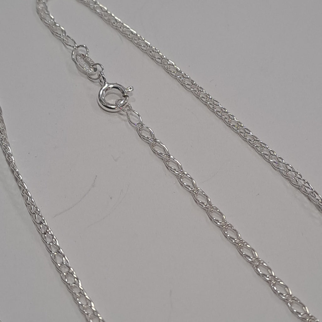 CADENA TEJIDO ESLABONES PLATA .925 50 CM 3.6 GR (NUEVO)