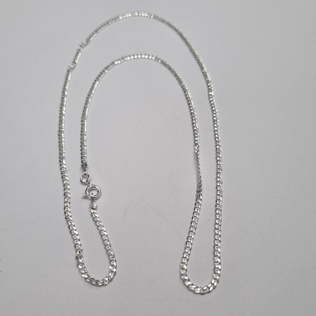 CADENA TEJIDO BARBADO PLATA .925 60 CM 5.6 GR (NUEVO)