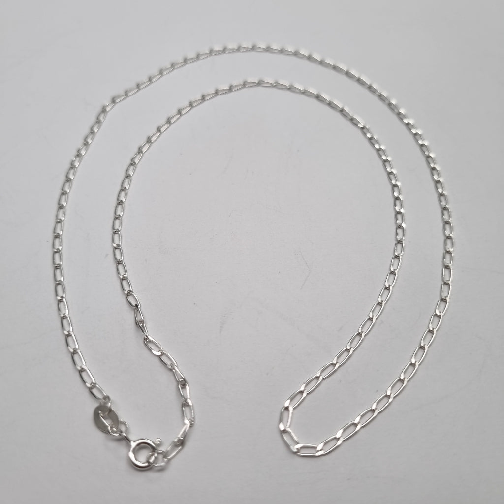 CADENA TEJIDO ESLABONES PLATA .925 55 CM 2.9 GR (NUEVO)