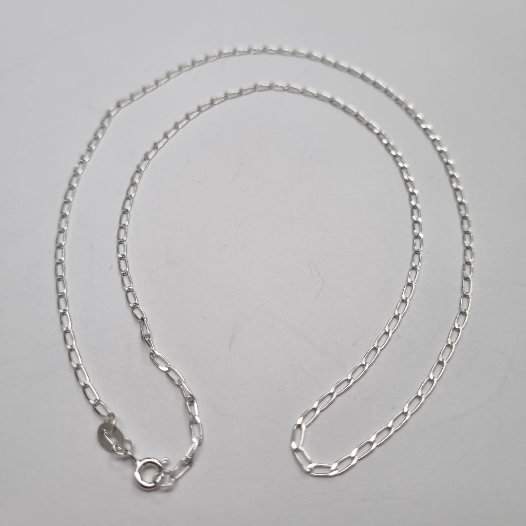 CADENA TEJIDO ESLABONES PLATA .925 55 CM 2.9 GR (NUEVO)