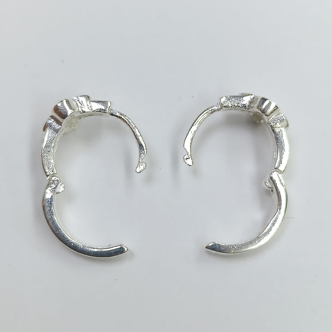 ARRACADAS C/CIRCONIAS PLATA .925 1.9 GR (NUEVO)