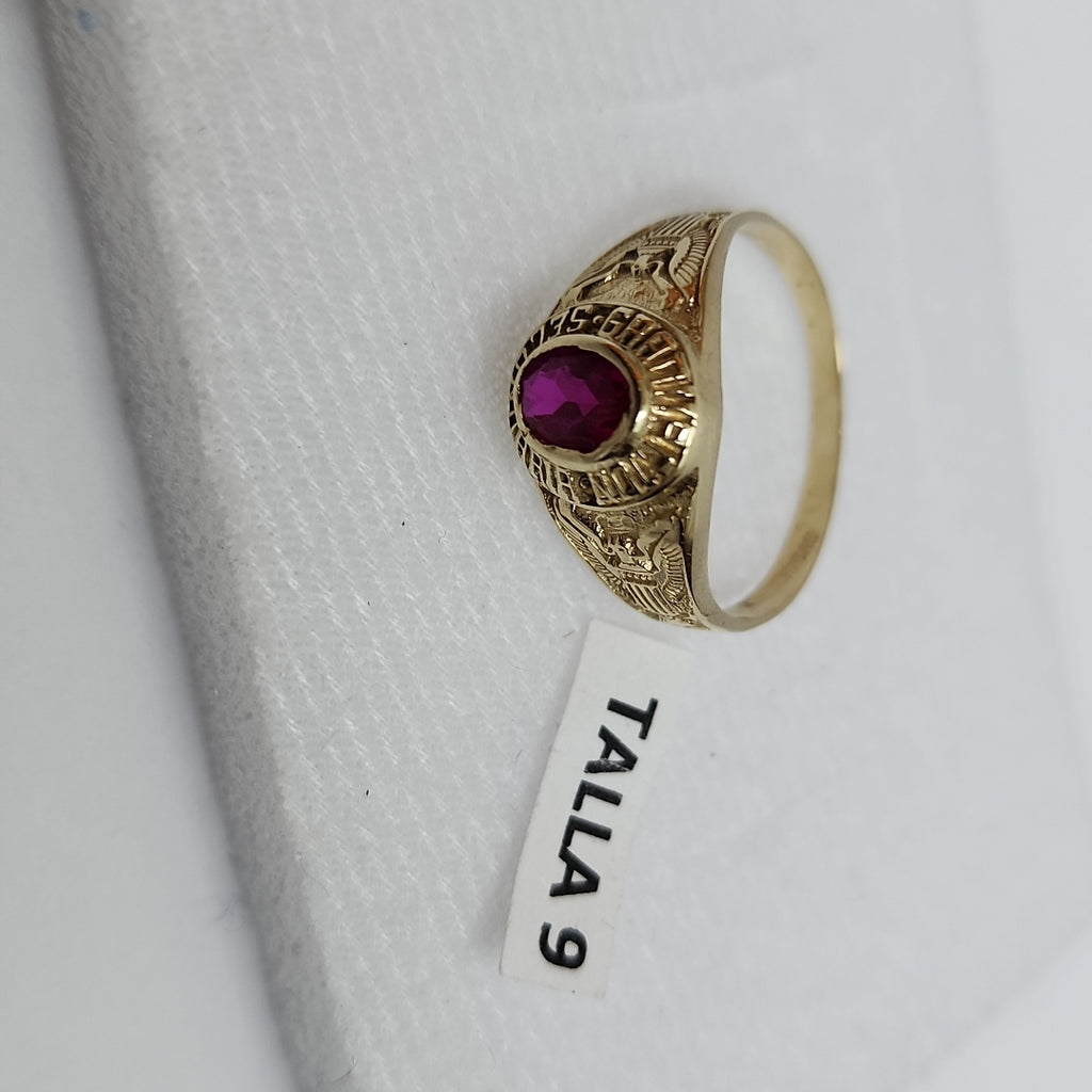 ANILLO DE GRADUACIÓN ORO 10 K 2,60 GRMS (SEMINUEVO)