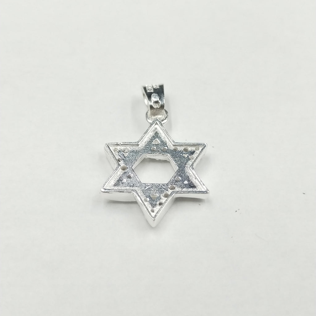 DIJE ESTRELLA DE DAVID C/CIRCONIAS PLATA .925 2.7 GR (NUEVO)