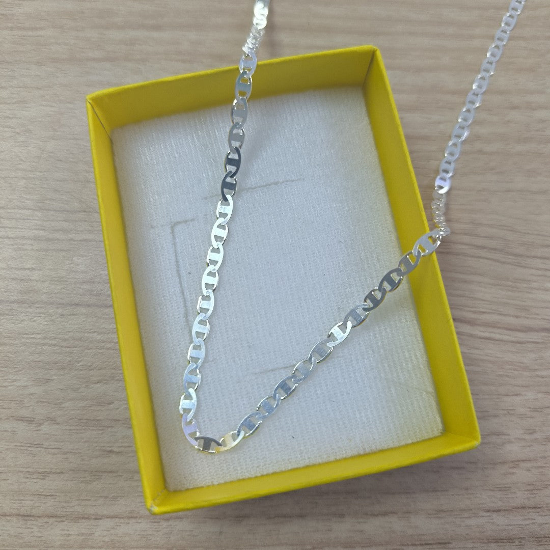 CADENA TEJIDO GUCHI PLATA .925 60 CM 9.2 GR (NUEVO)
