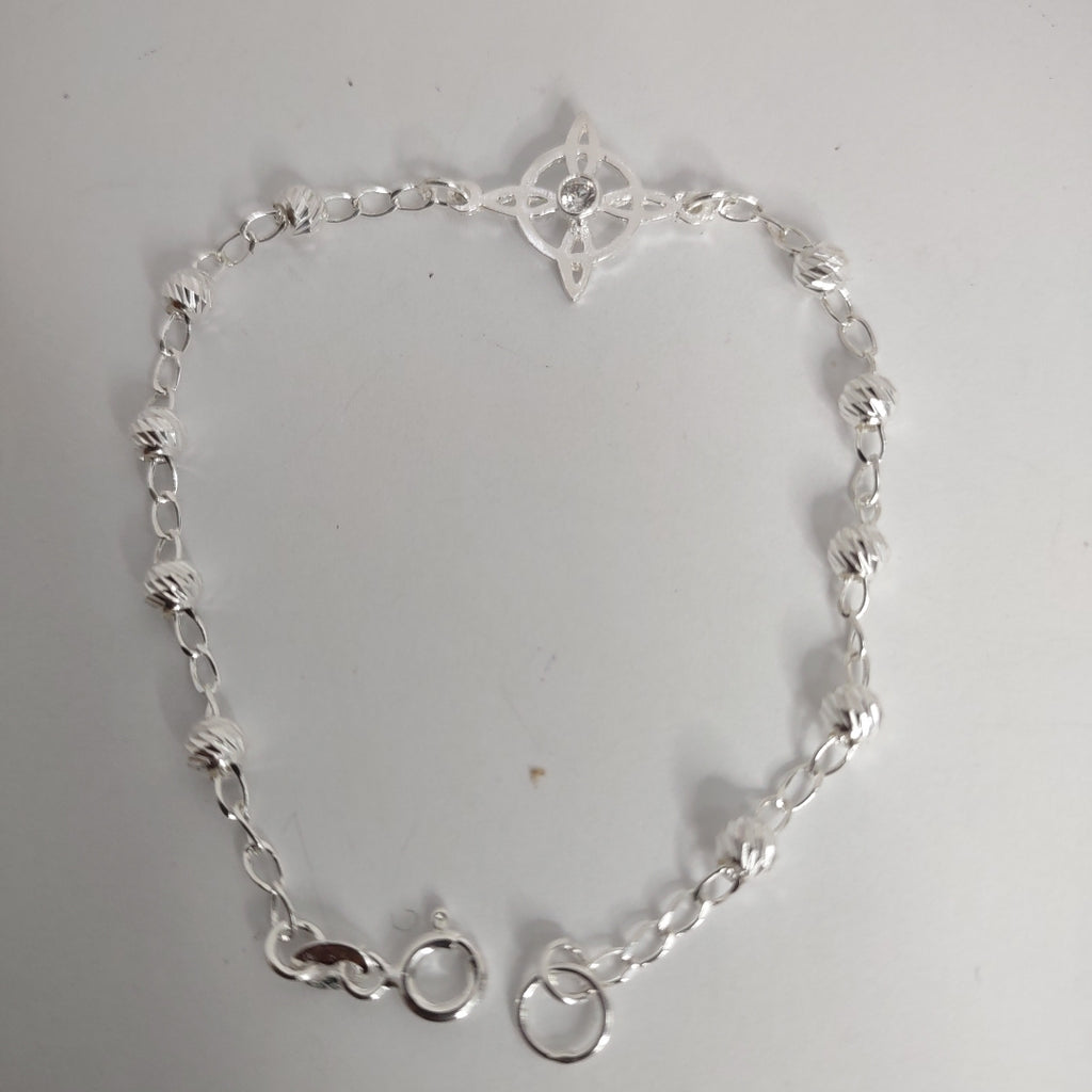 PULSERA TEJIDO ESPECIAL PLATA .925 18 CM 2.8 GR (NUEVO)