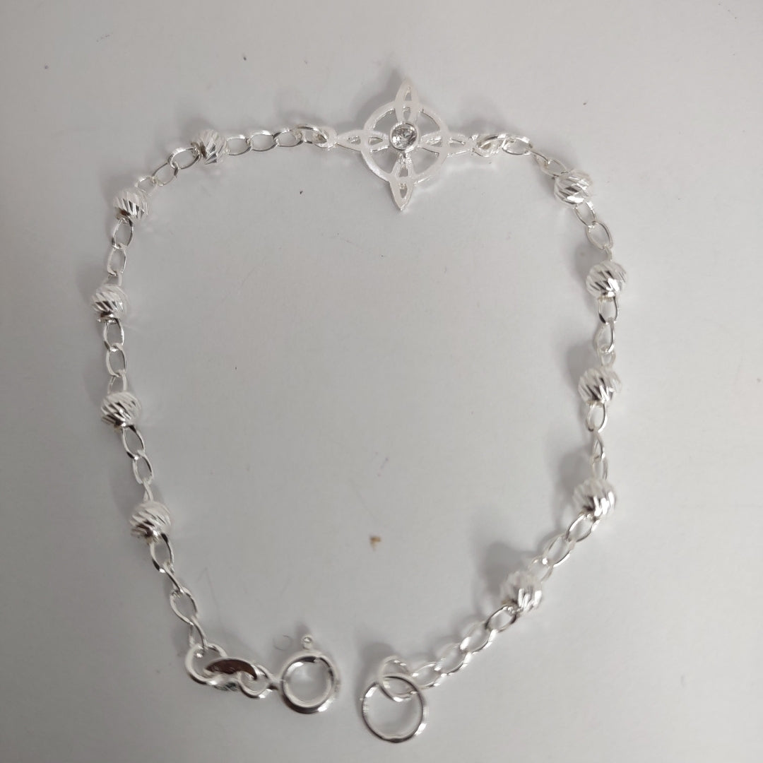 PULSERA TEJIDO ESPECIAL PLATA .925 18 CM 2.8 GR (NUEVO)
