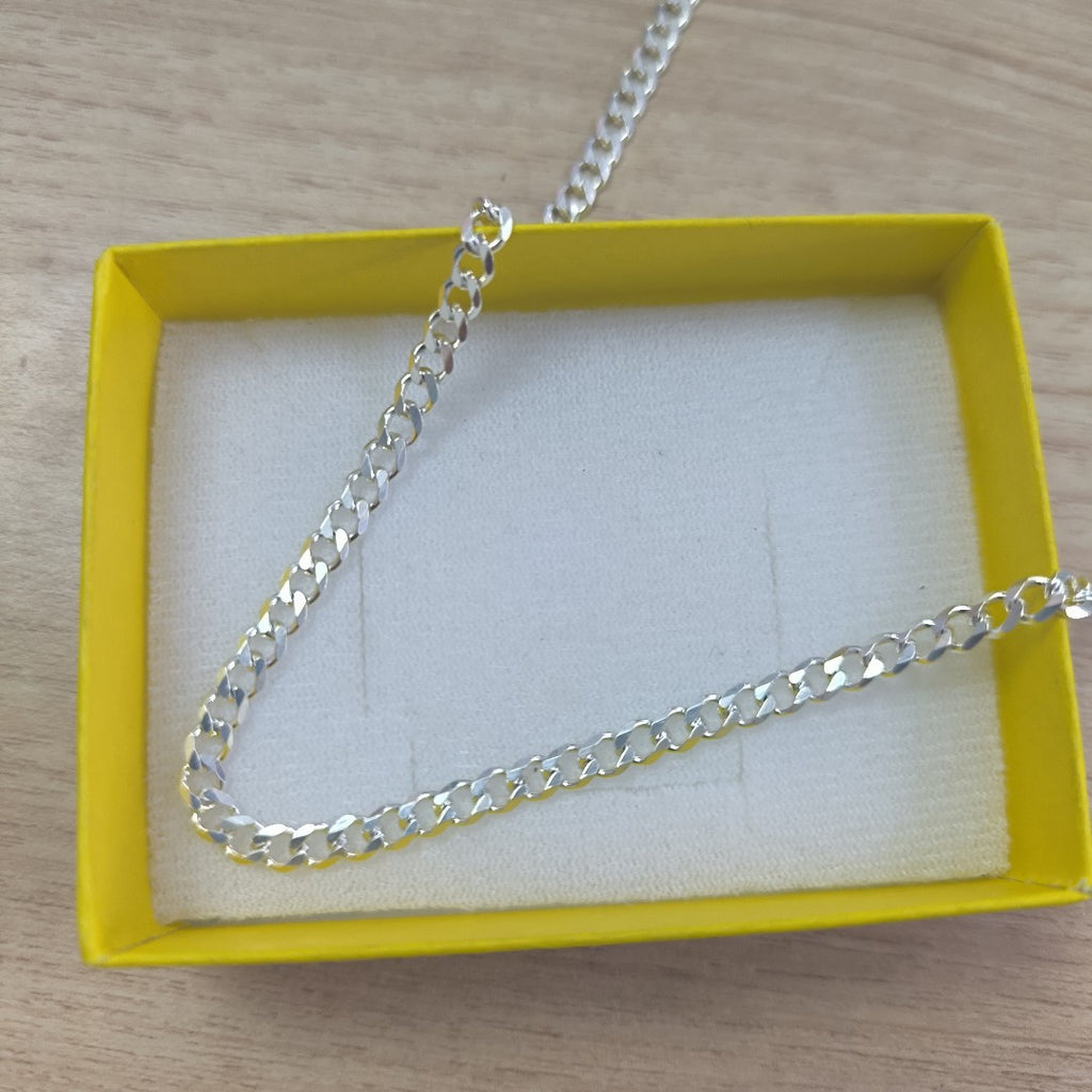CADENA TEJIDO BARBADO PLATA .925 55 CM 12.9 GR (NUEVO)