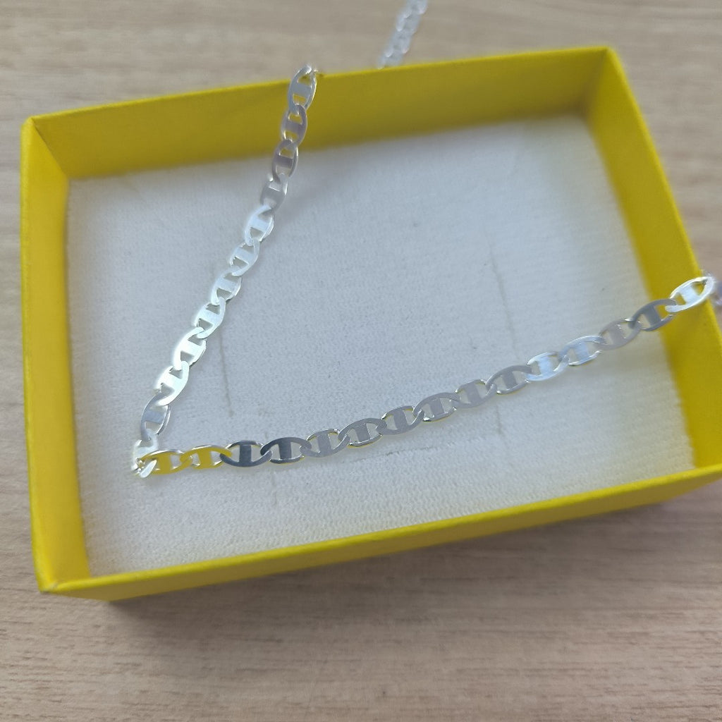 CADENA TEJIDO GUCHI PLATA .925 60 CM 9.2 GR (NUEVO)