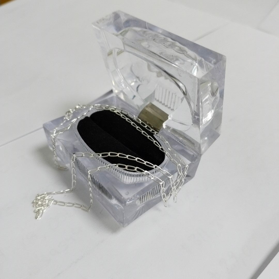 CADENA TEJIDO ESLABONES PLATA .925 55 CM 2.9 GR (NUEVO)