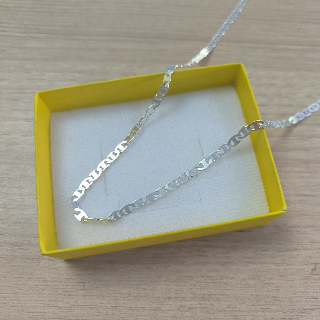 CADENA TEJIDO GUCHI PLATA .925 60 CM 9.9 GR (NUEVO)