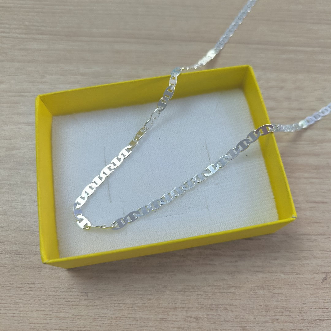 CADENA TEJIDO GUCHI PLATA .925 60 CM 9.9 GR (NUEVO)