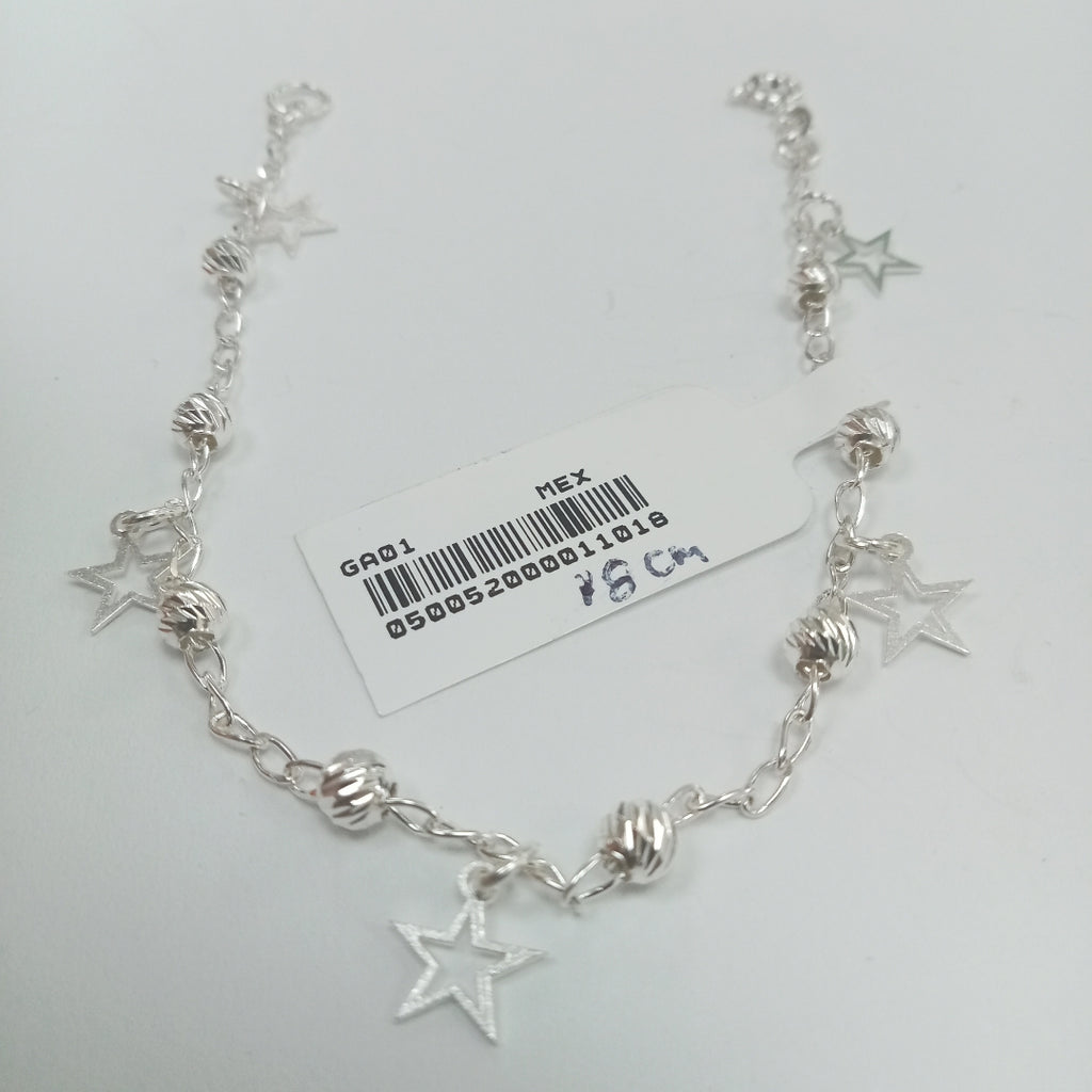 PULSERA TEJIDO ESPECIAL PLATA .925 18 CM 2.7 GR (NUEVO)