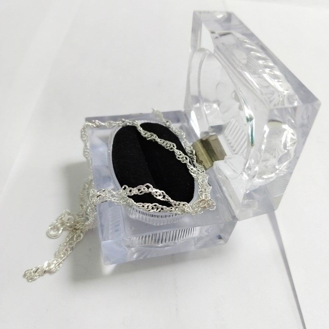 CADENA TEJIDO MEDIO TORZAL PLATA .925 55 CM 6.2 GR (NUEVO)