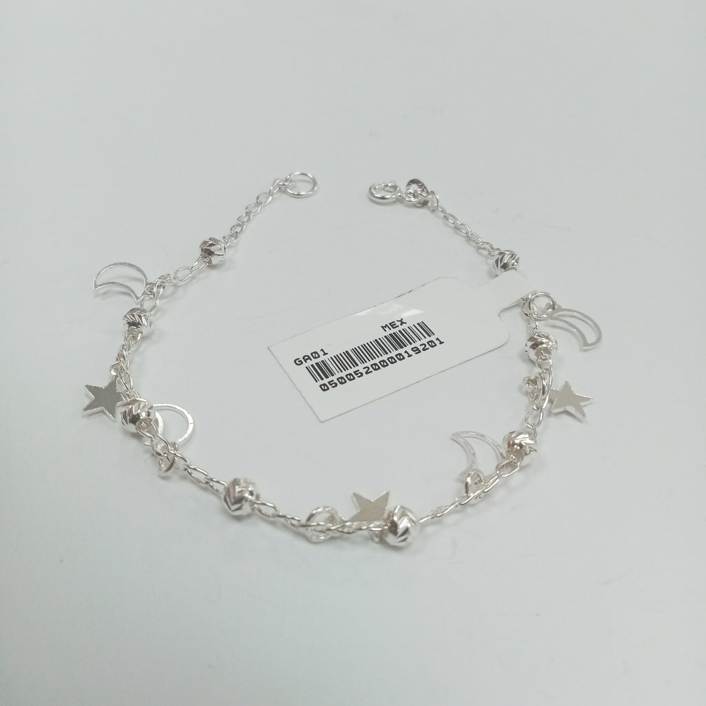PULSERA TEJIDO TEJIDO ESPECIAL PLATA .925 18 CM 3.1 GR (NUEVO)