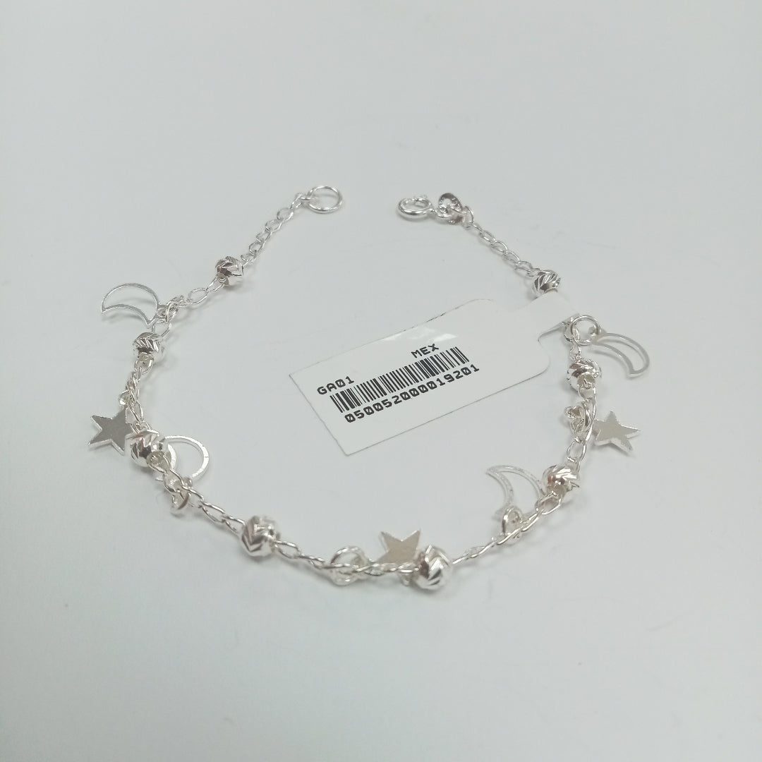 PULSERA TEJIDO TEJIDO ESPECIAL PLATA .925 18 CM 3.1 GR (NUEVO)