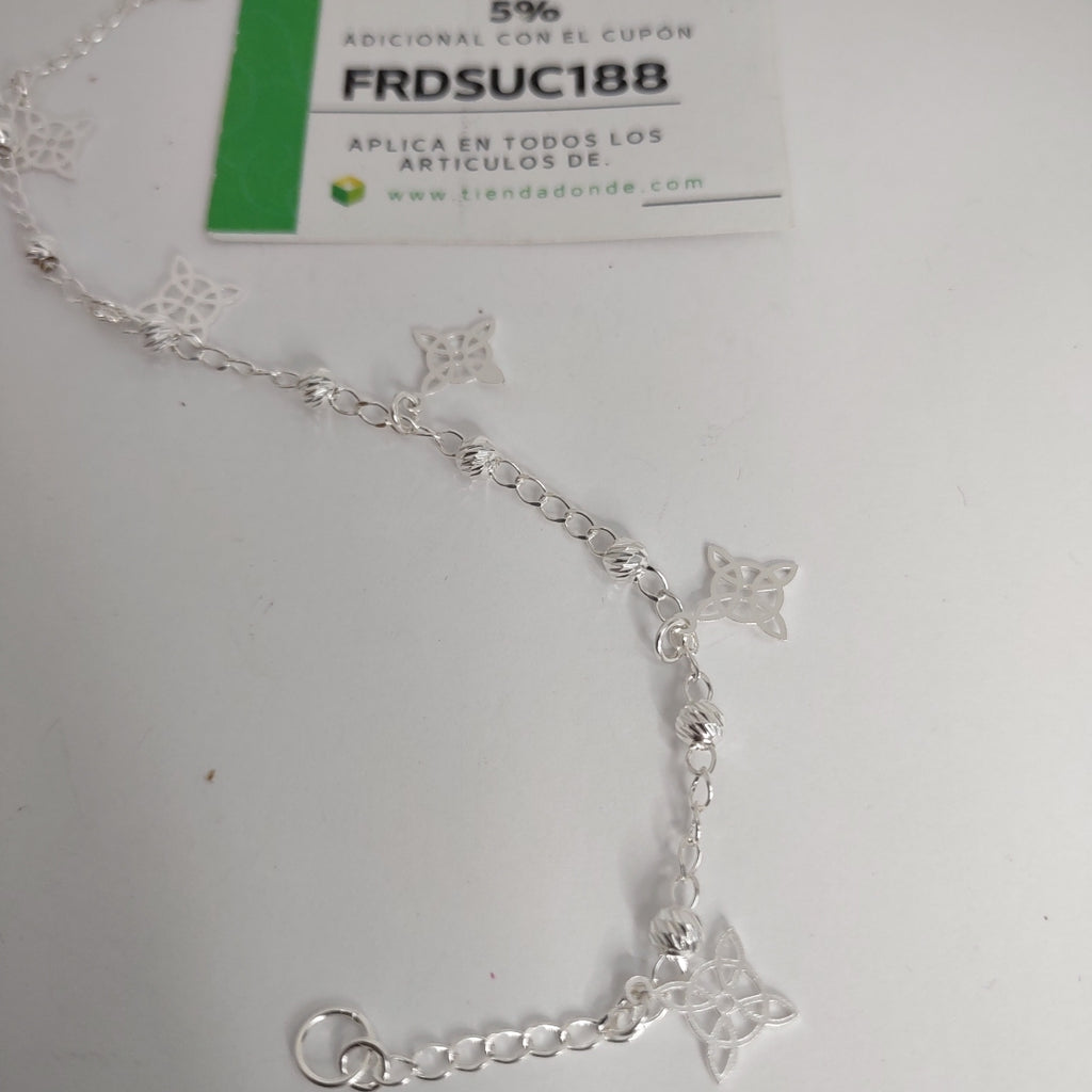 PULSERA TEJIDO ESPECIAL PLATA .925 18 CM 3.1 GR (NUEVO)