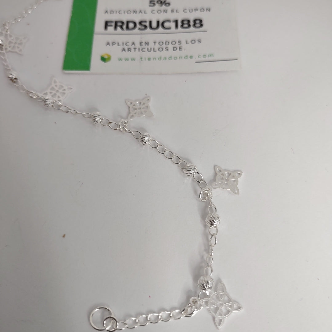 PULSERA TEJIDO ESPECIAL PLATA .925 18 CM 3.1 GR (NUEVO)