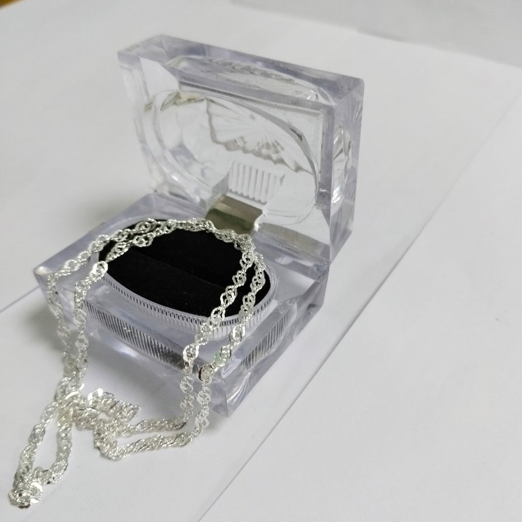 CADENA TEJIDO MEDIO TORZAL PLATA .925 55 CM 5.8 GR (NUEVO)