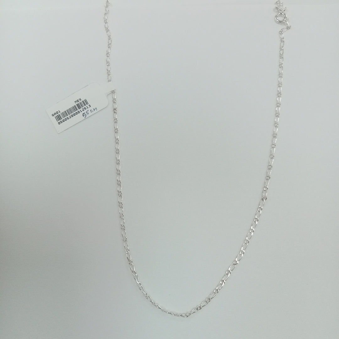 CADENA TEJIDO 1X1 PLATA .925 55 CM 3.3 GR (NUEVO)