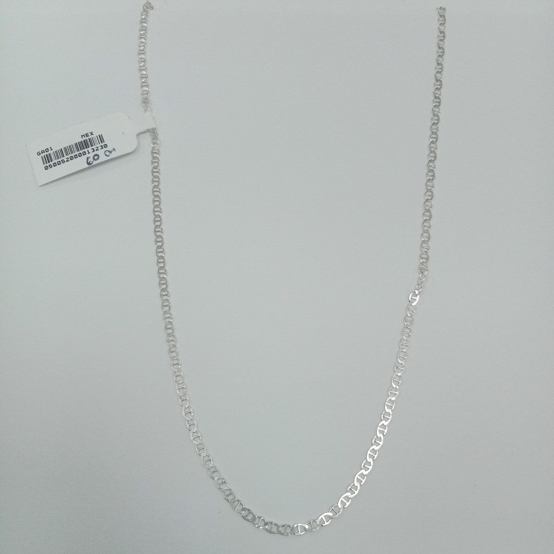 CADENA TEJIDO GUCHI PLATA .925 60 CM 3.8 GR (NUEVO)