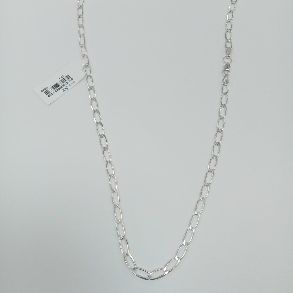 CADENA TEJIDO ESLABONES PLATA .925 55 CM 10 GR (NUEVO)