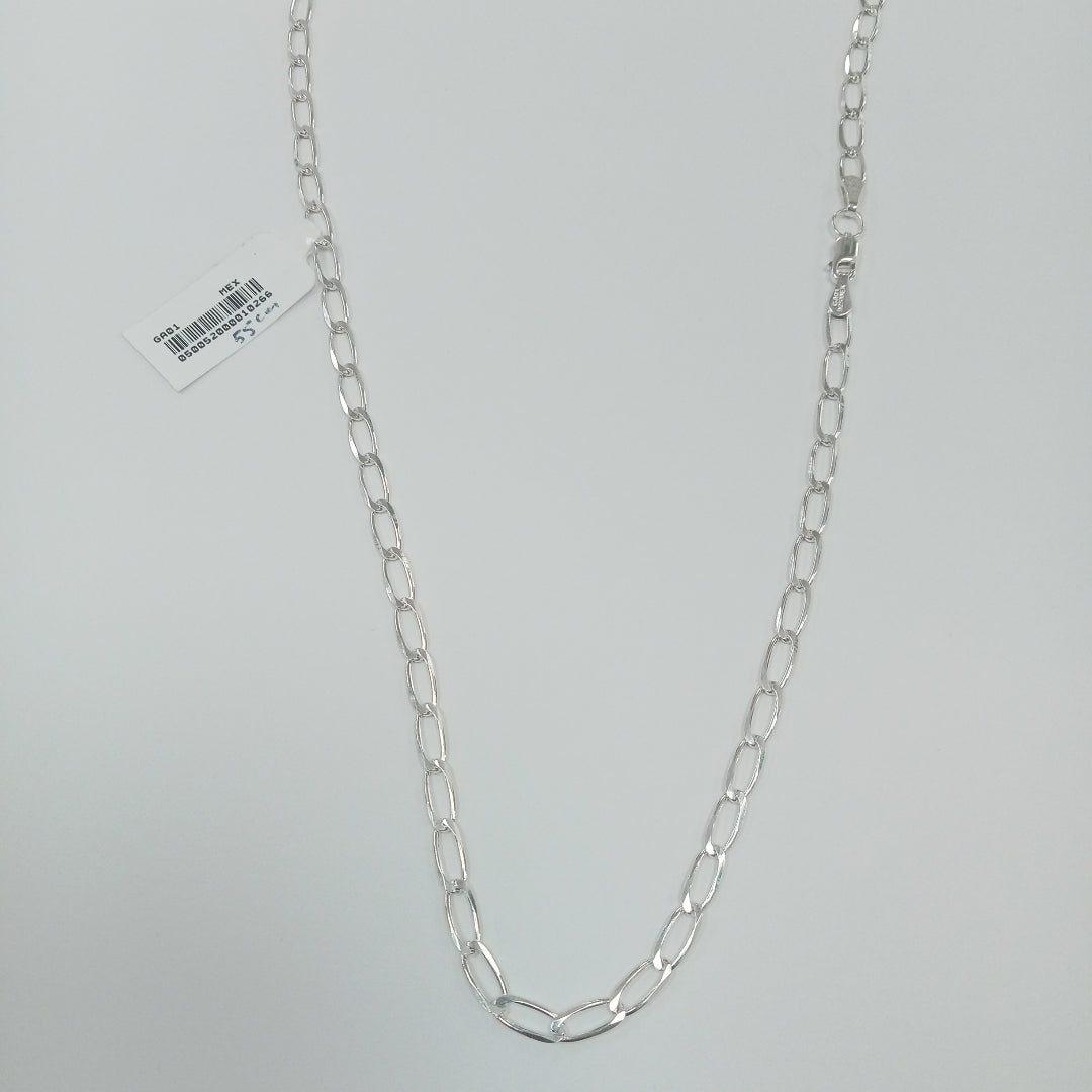 CADENA TEJIDO ESLABONES PLATA .925 55 CM 10 GR (NUEVO)