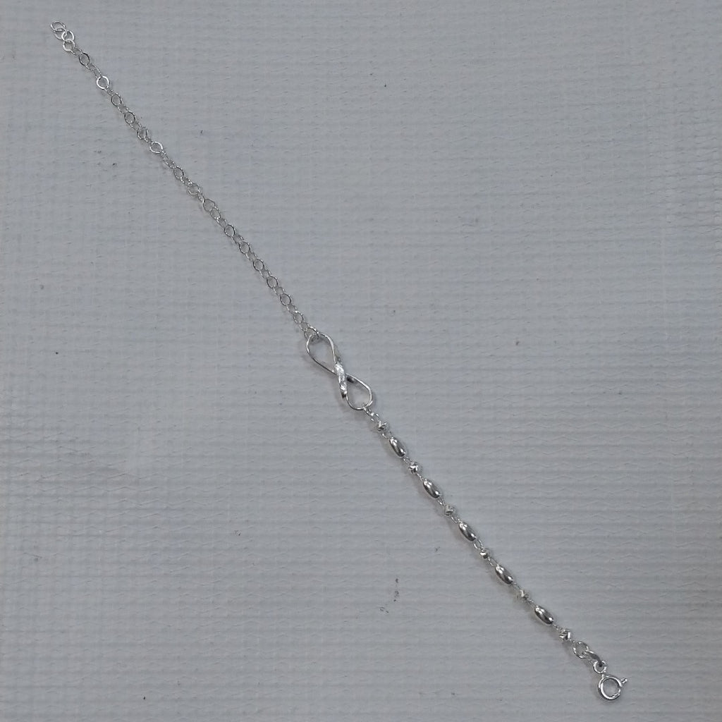 PULSERA TEJIDO INFINITO PLATA .925 18 CM 2.4 GR (NUEVO)