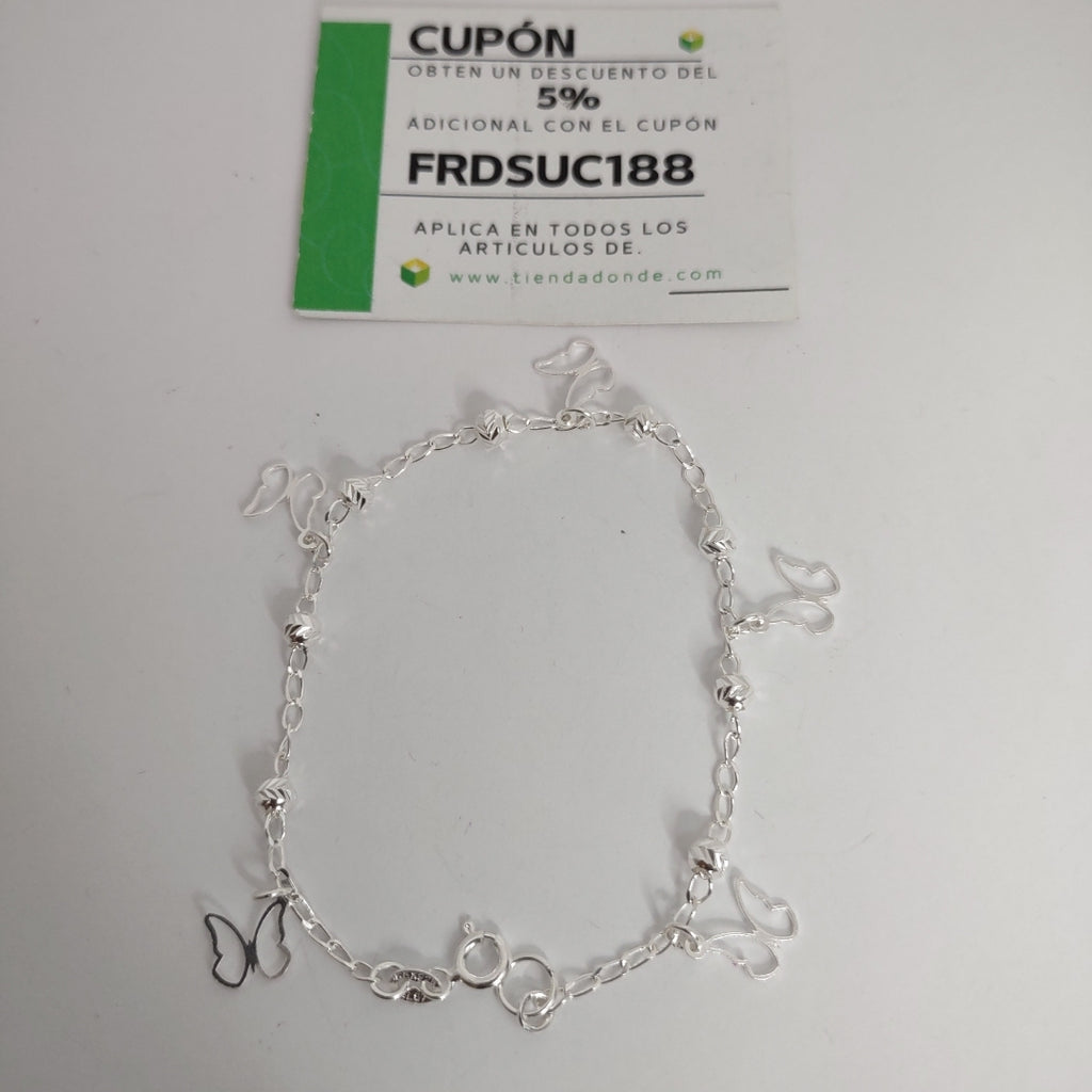 PULSERA TEJIDO ESPECIAL PLATA .925 18 CM 2.8 GR (NUEVO)