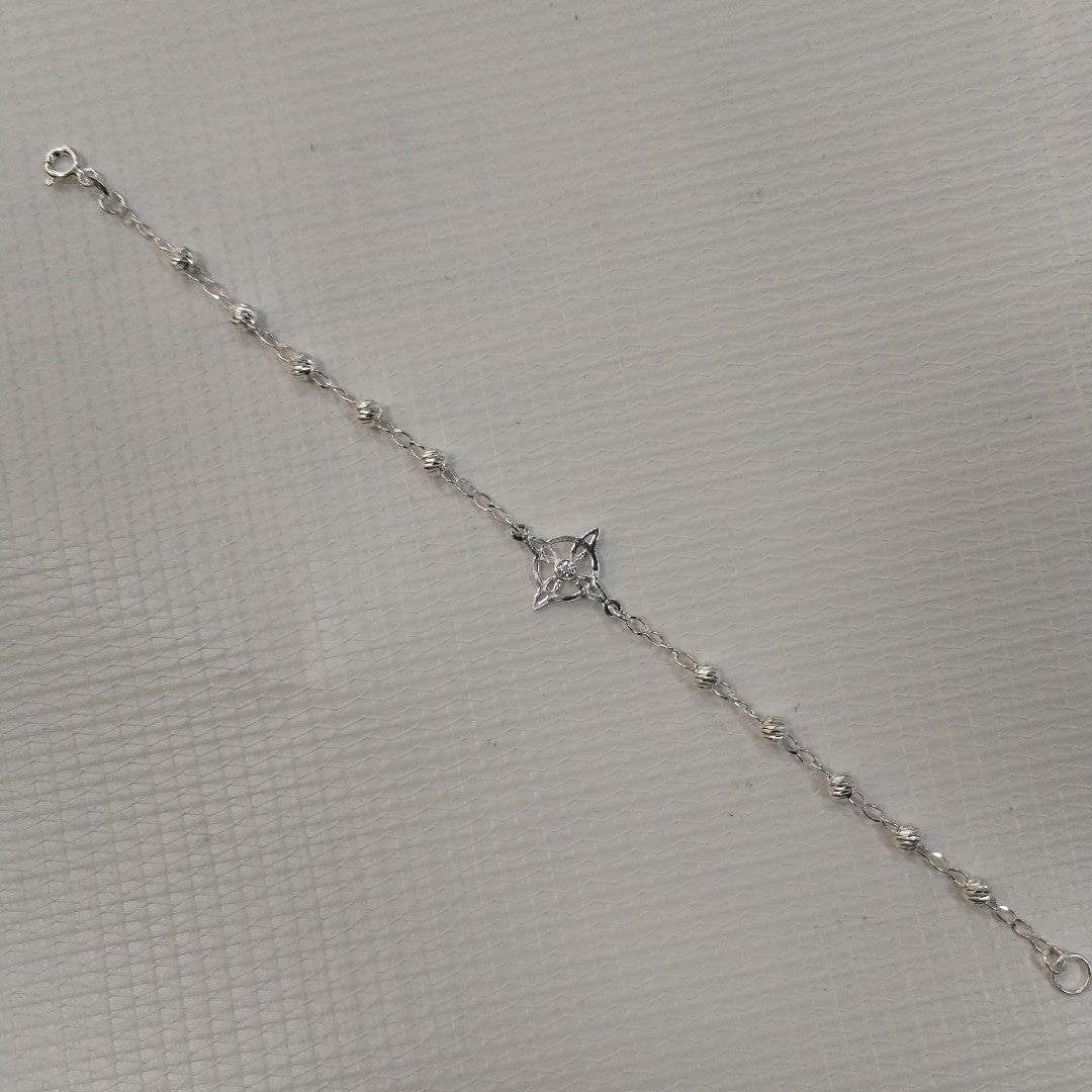 PULSERA TEJIDO ESPECIAL PLATA .925 18 CM 2.8 GR (NUEVO)