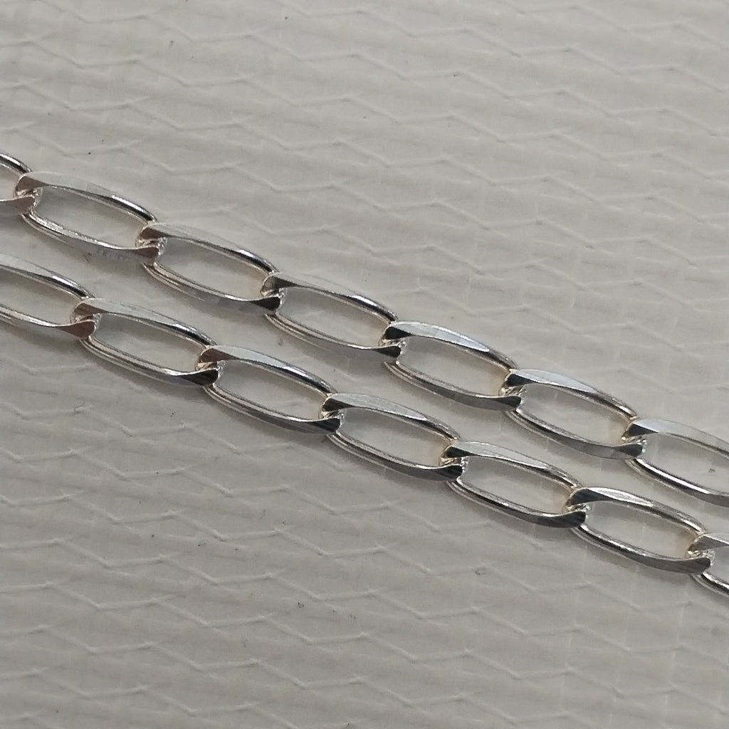 CADENA TEJIDO ESLABONES PLATA .925 55 CM 9.9 GR (NUEVO)