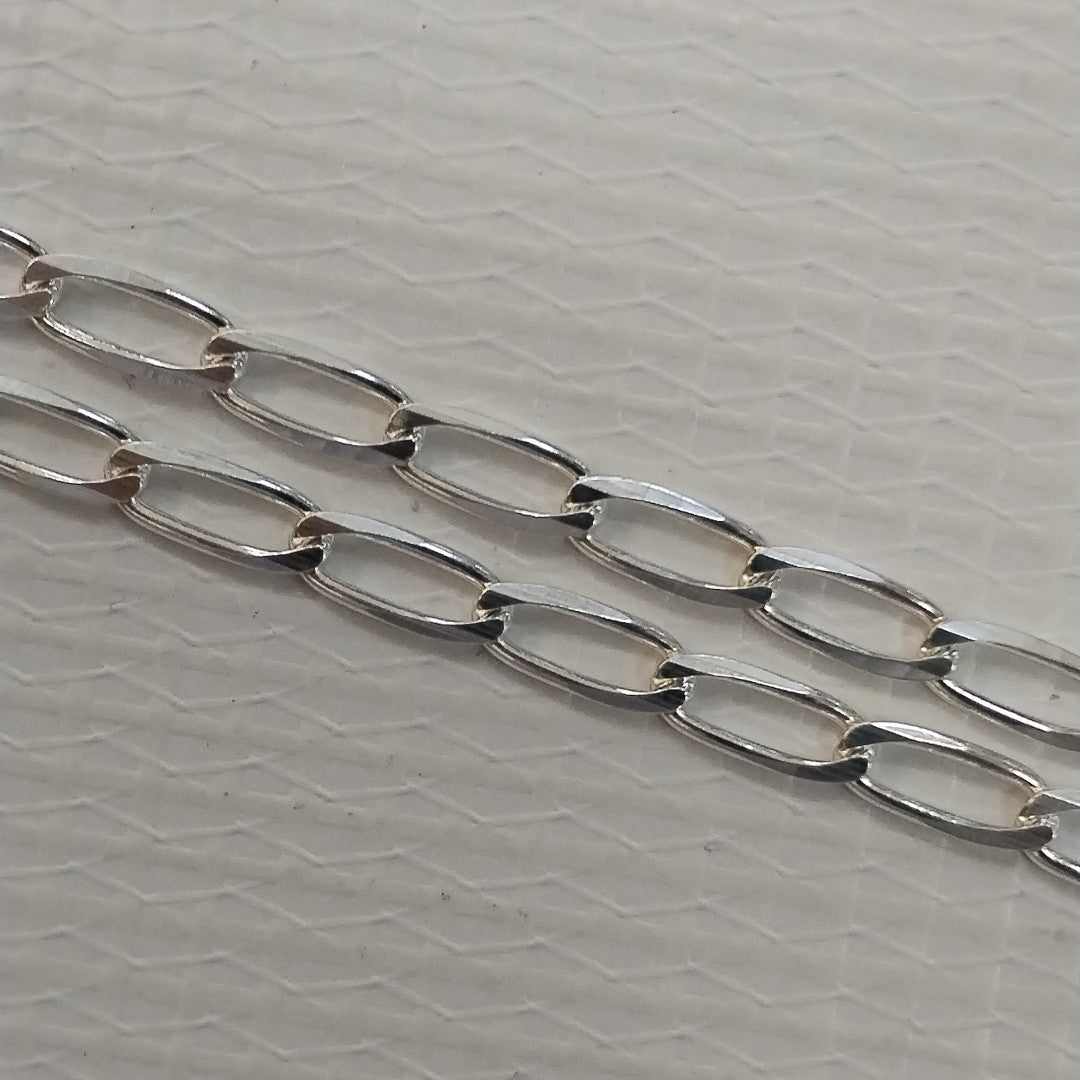 CADENA TEJIDO ESLABONES PLATA .925 55 CM 9.9 GR (NUEVO)