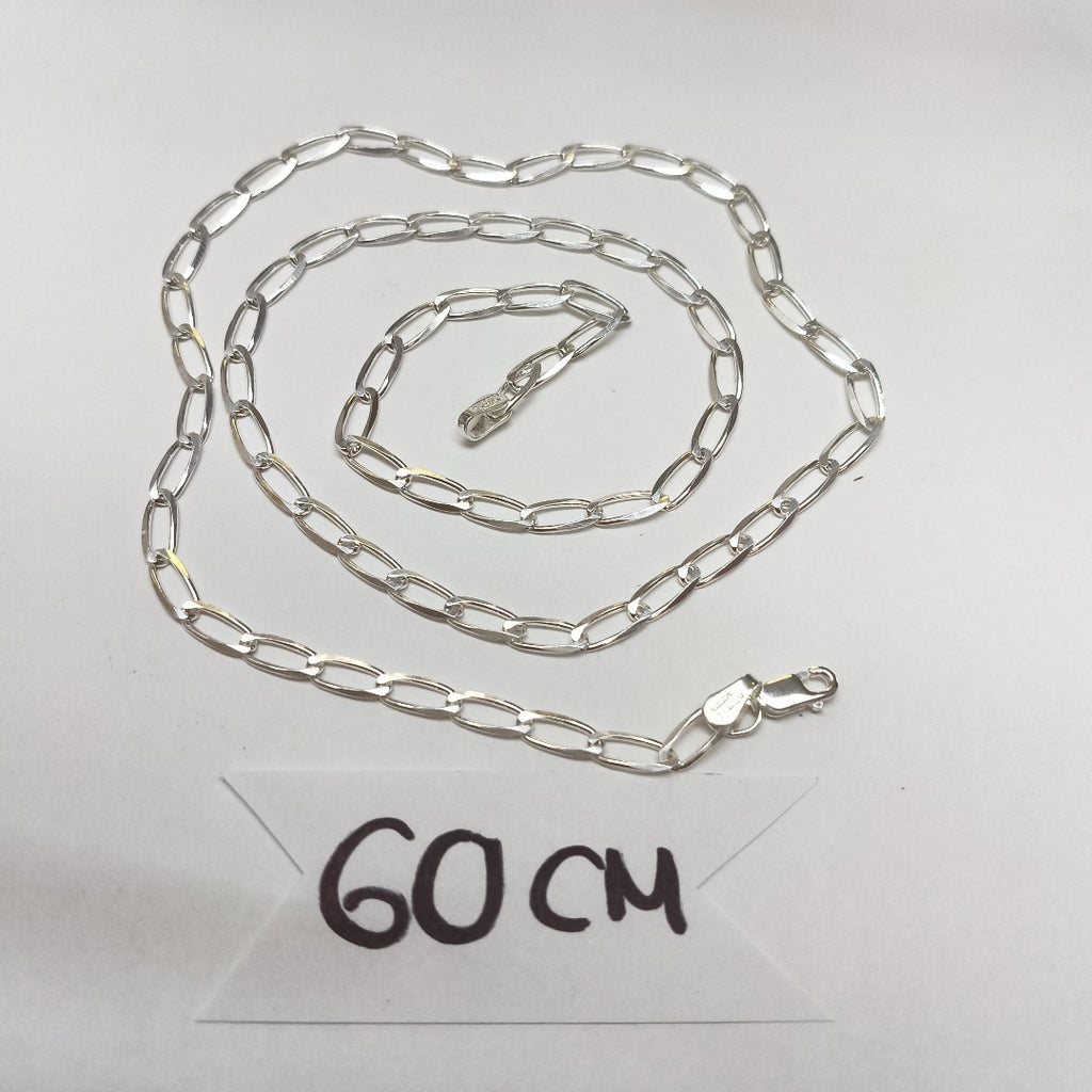 CADENA TEJIDO ESLABONES PLATA .925 60 CM 10.7 GR (NUEVO)