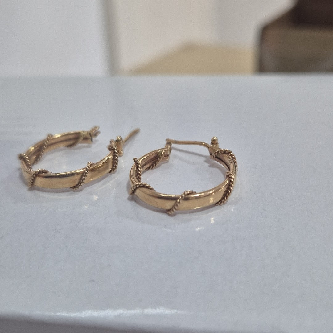 ARRACADAS PAR ORO 14 K 2,80 GRMS (SEMINUEVO)