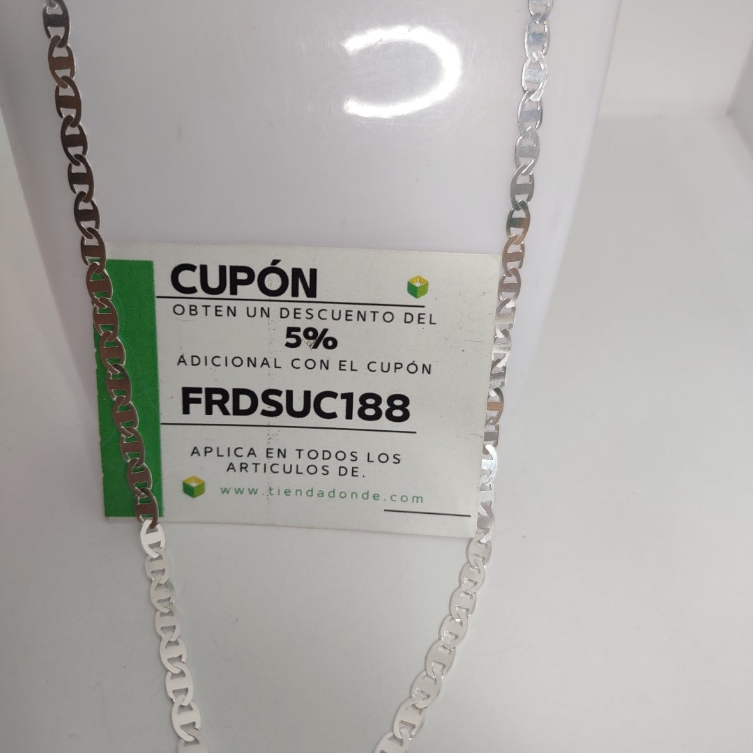 CADENA TEJIDO GUCHI PLATA .925 60 CM 9 GR (NUEVO)