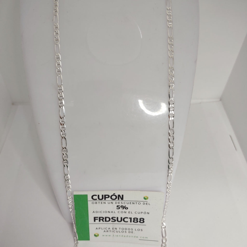 CADENA TEJIDO 3X1 PLATA .925 60 CM 8.5 GR (NUEVO)