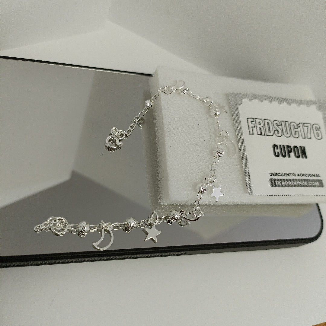 PULSERA TEJIDO TEJIDO ESPECIAL PLATA .925 18 CM 3.1 GR (NUEVO)