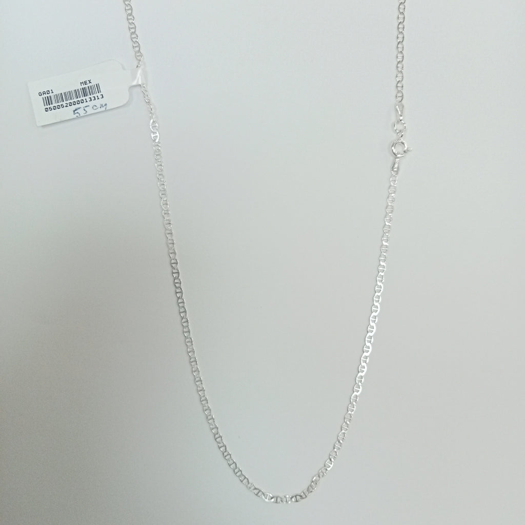 CADENA TEJIDO GUCHI PLATA .925 55 CM 3.5 GR (NUEVO)