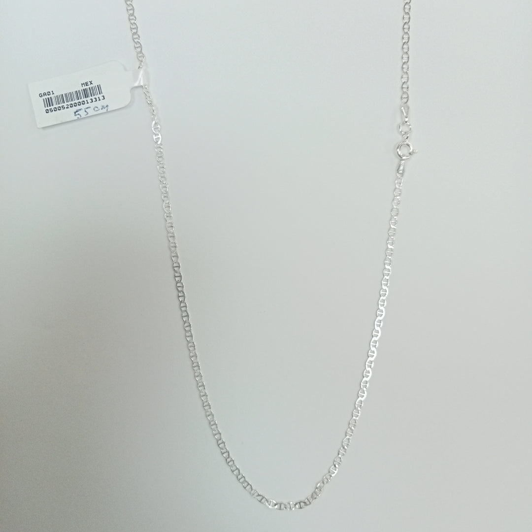 CADENA TEJIDO GUCHI PLATA .925 55 CM 3.5 GR (NUEVO)