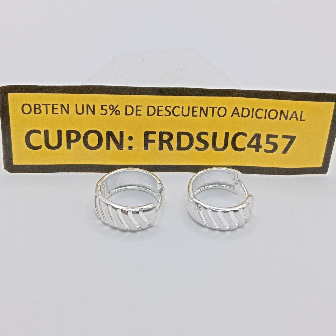 HUGGIES GRECAS PLATA .925 3.4 GR (NUEVO)