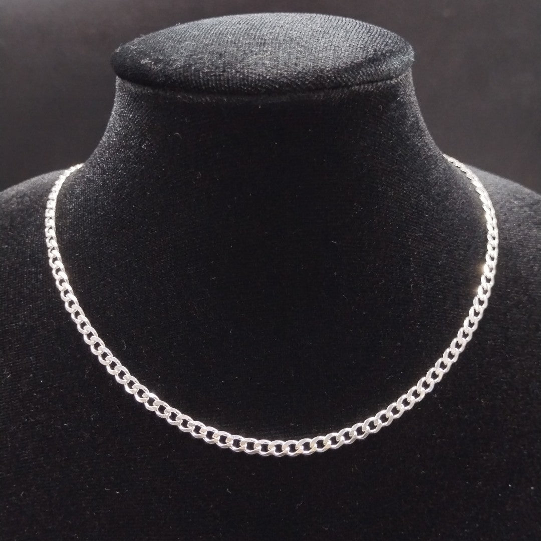 CADENA TEJIDO BARBADO PLATA .925 55 CM 11.8 GR (NUEVO)