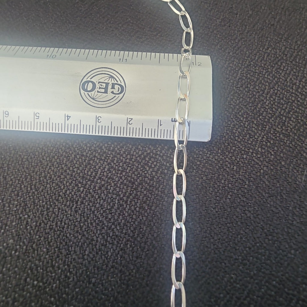 CADENA TEJIDO ESLABONES PLATA .925 55 CM 9.7 GR (NUEVO)