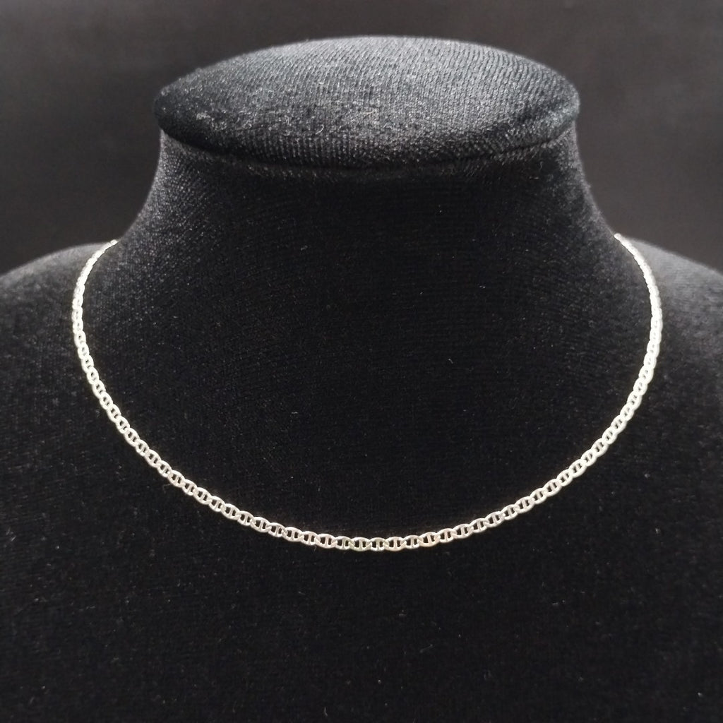 CADENA TEJIDO GUCHI PLATA .925 55 CM 3.7 GR (NUEVO)