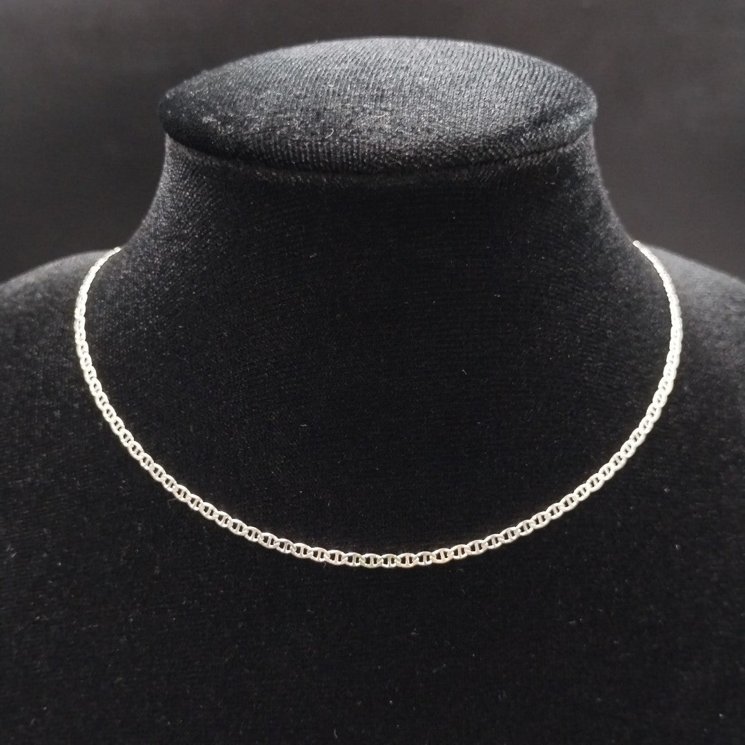 CADENA TEJIDO GUCHI PLATA .925 55 CM 3.7 GR (NUEVO)