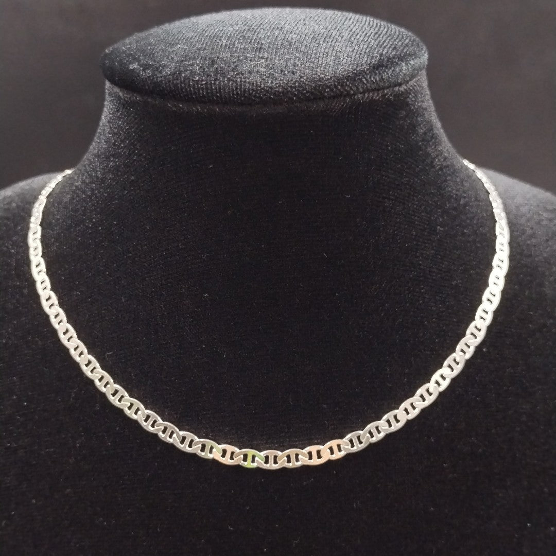 CADENA TEJIDO GUCHI PLATA .925 55 CM 12.7 GR (NUEVO)