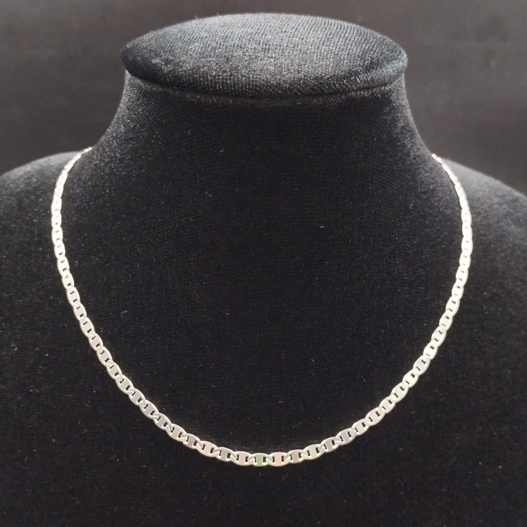 CADENA TEJIDO GUCHI PLATA .925 60 CM 9.7 GR (NUEVO)